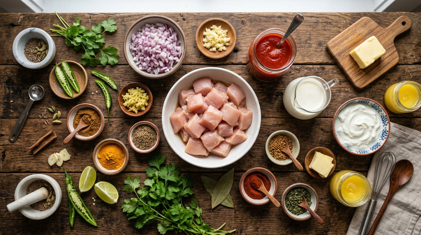 Easy Butter Chicken Recipe Ready in 20 Minutes ingredients