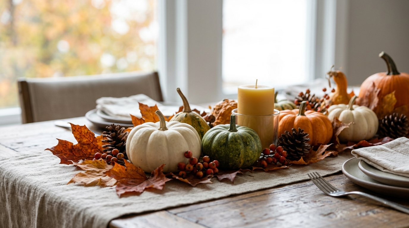 Fall Centerpiece Ideas for a Dining Table