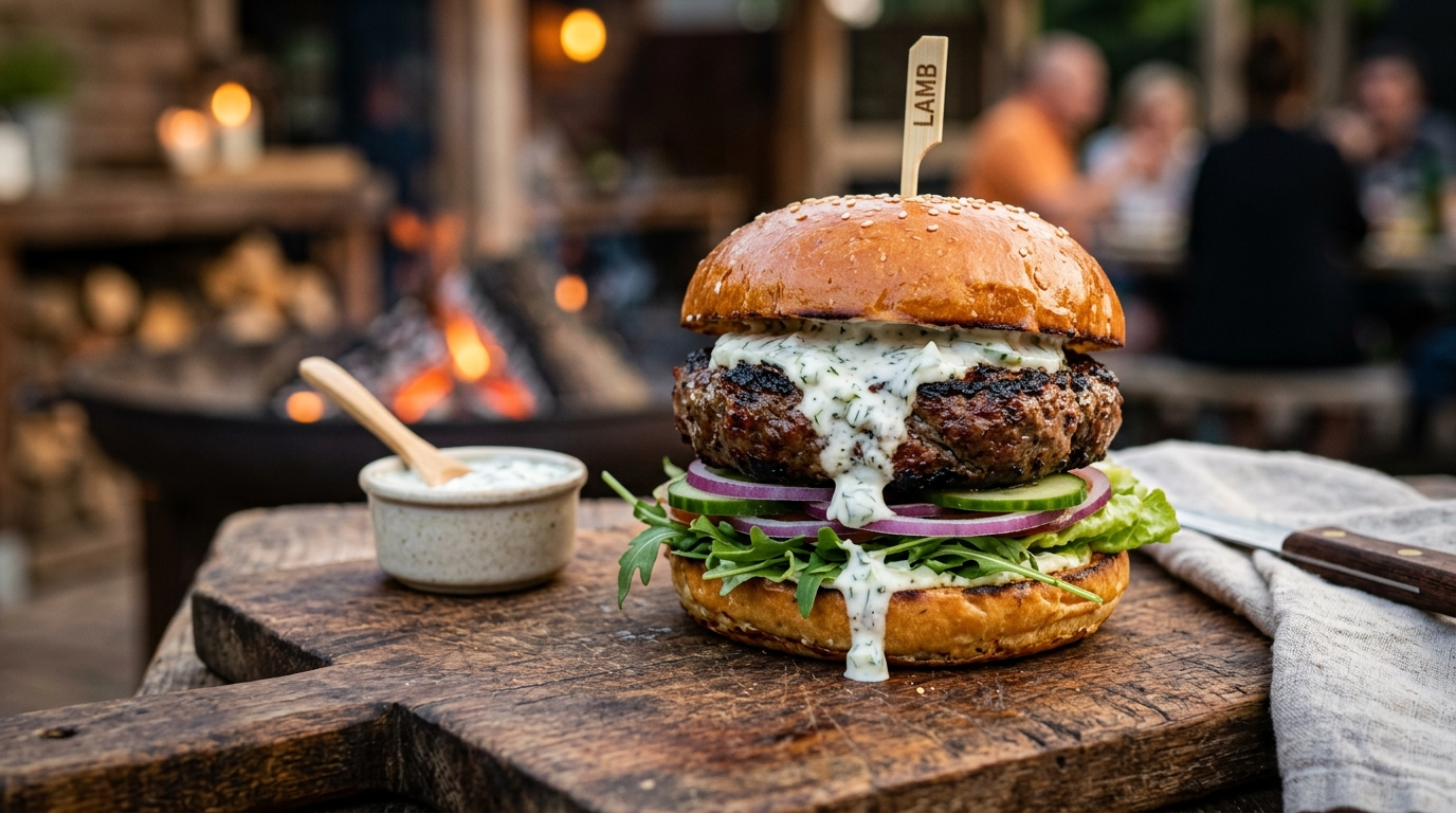 Grilled Lamb Burger Recipe: Bold, Juicy & Perfect plated