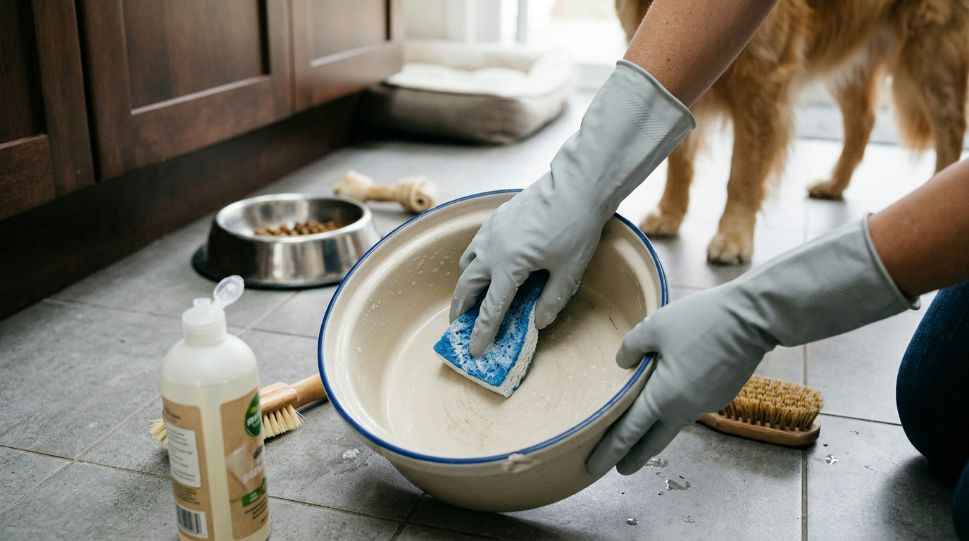 What Breaks Down Biofilm in a Dog Water Bowl?