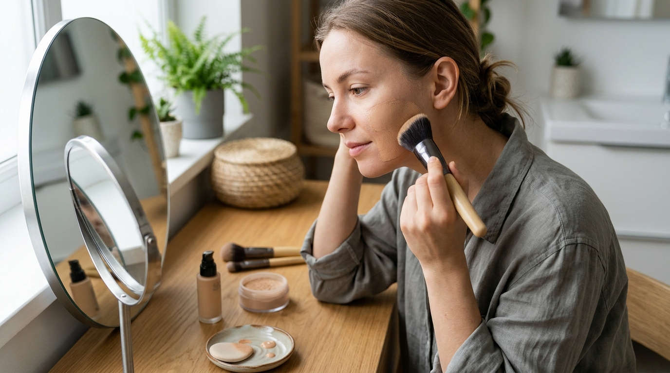 The Right Brush for Liquid Foundation and How to Use It