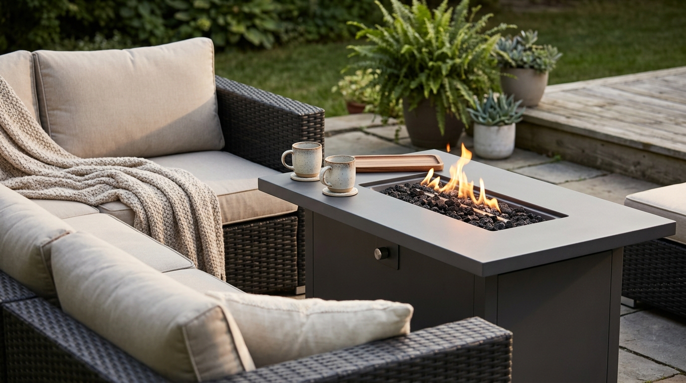 Patio Furniture Sets With Propane Fire Tables