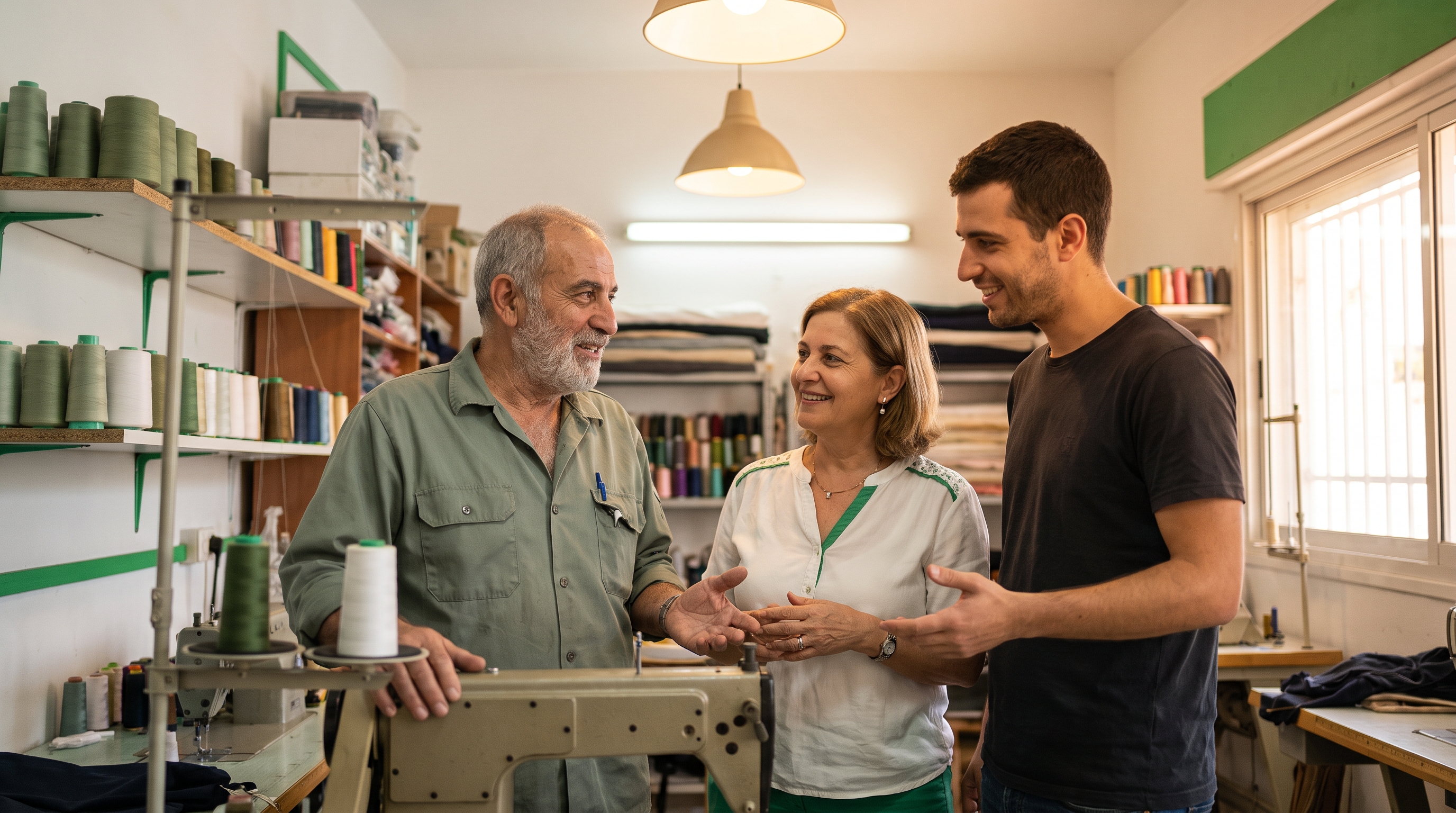 השחלת חוטים במכונת אוברלוק לפי מסלולים צבועים