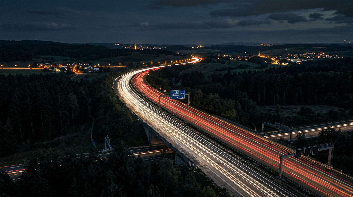 Nächtliche Autobahn