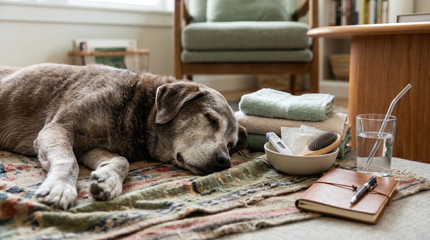 How do I know if my senior dog is about to pass away?