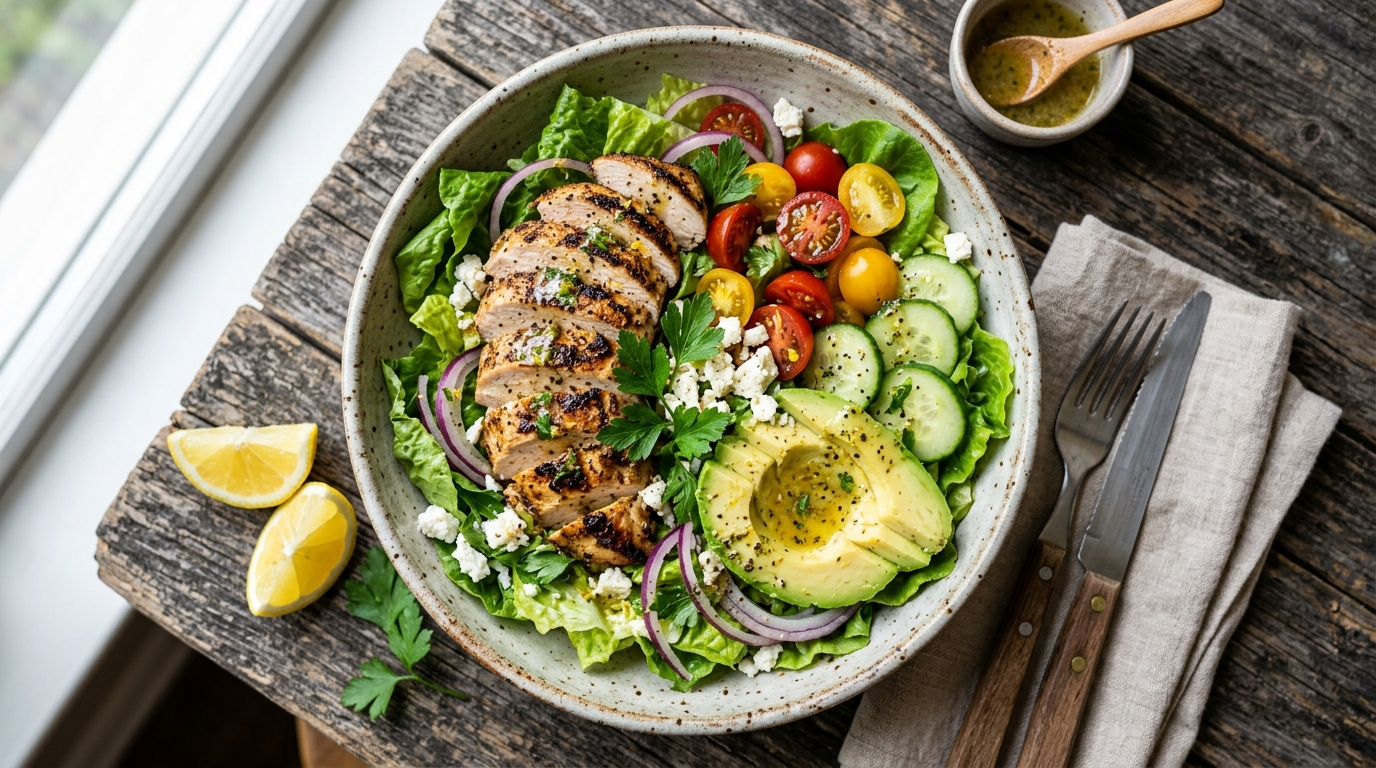 Grilled Chicken Avocado Salad Recipe - Fresh & Easy