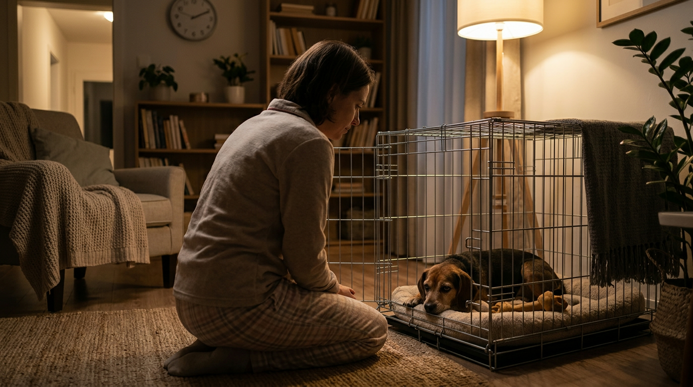 What to Do When Your Dog Whines in a Crate at Night