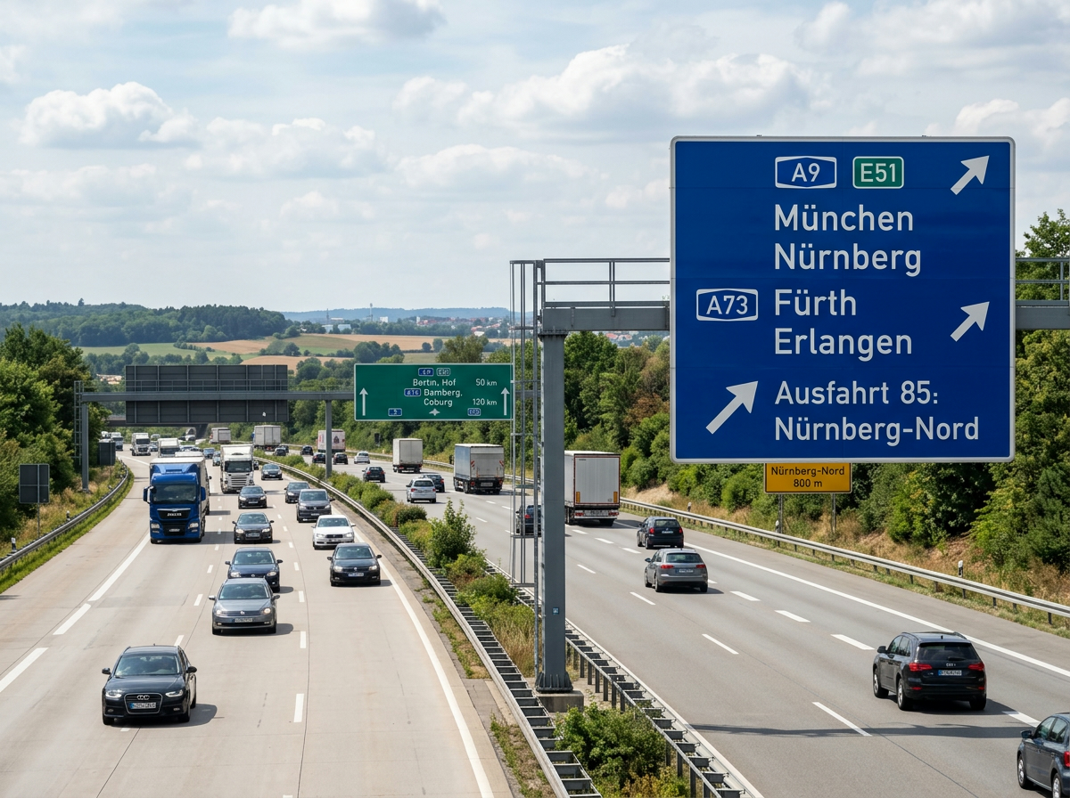 Autobahnschild in Deutschland