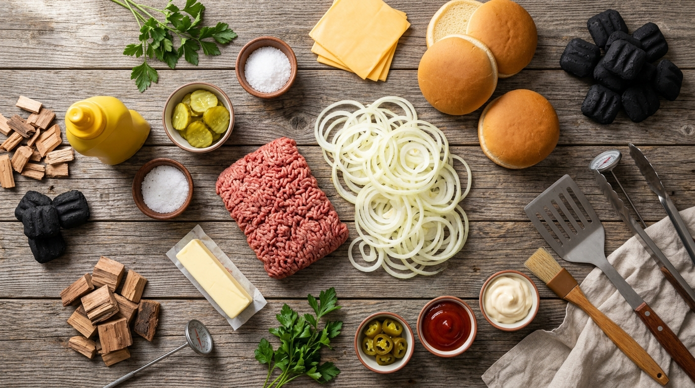 Oklahoma Onion Burger Recipe - Classic Smash Burger ingredients