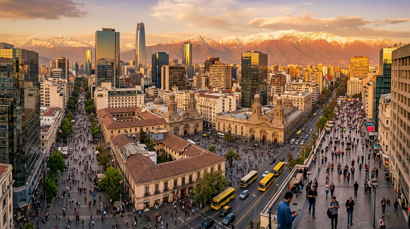 Santiago de Chile, personas conectadas