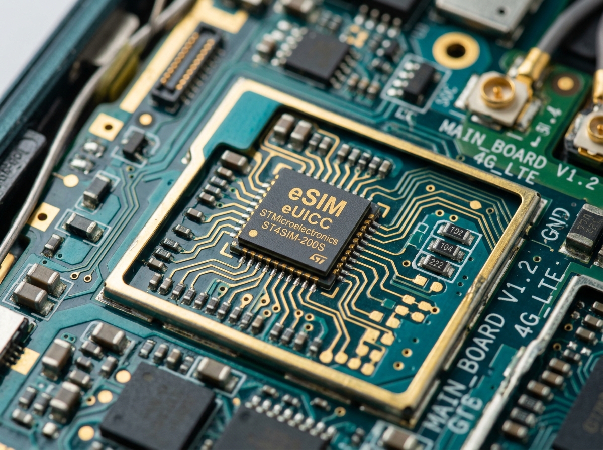 Chip eSIM integrado en smartphone