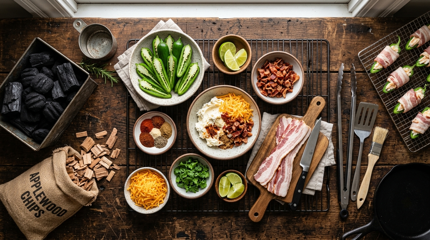 Smoked Jalapeno Poppers Recipe - Bold BBQ Appetizer ingredients