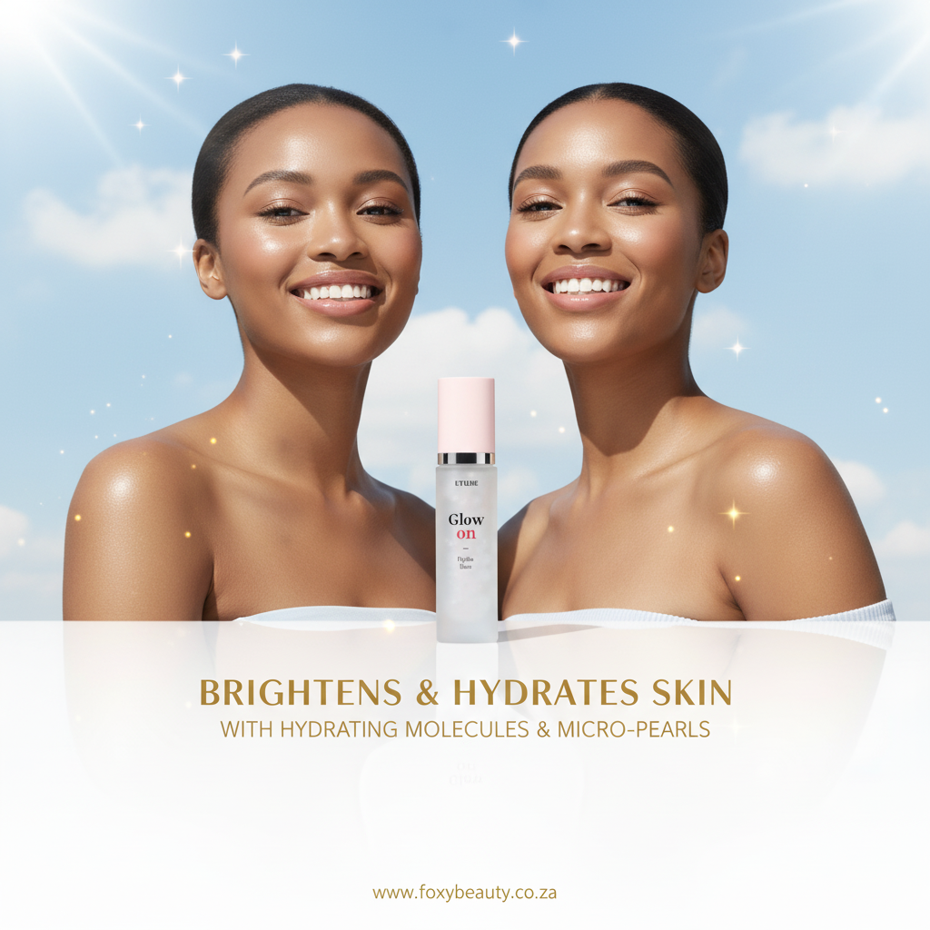 Foxy Beauty South Africa visual featuring Etude Glow On Hydra Base and dewy, radiant skin