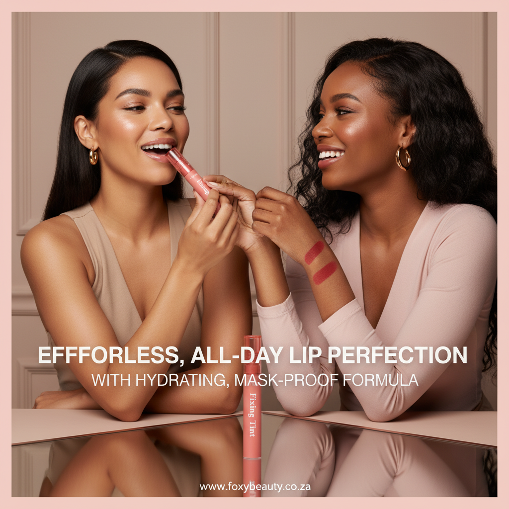 Etude Fixing Lip Tint Vintage Red — South Africa beauty visual, soft-matte finish