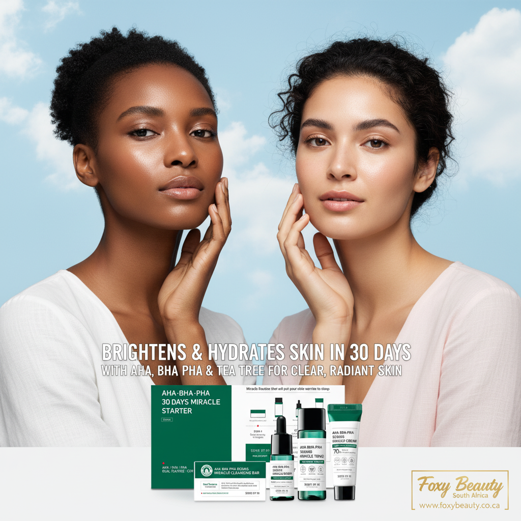Some By Mi AHA BHA PHA 30 Days Miracle Starter Kit — South Africa advertising visual with models and product