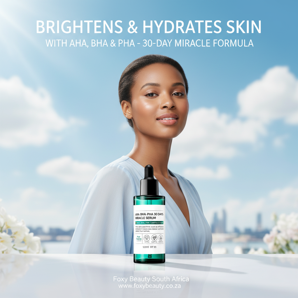 Some By Mi AHA BHA PHA 30 Days Miracle Serum — South Africa visual highlighting bright, hydrated skin