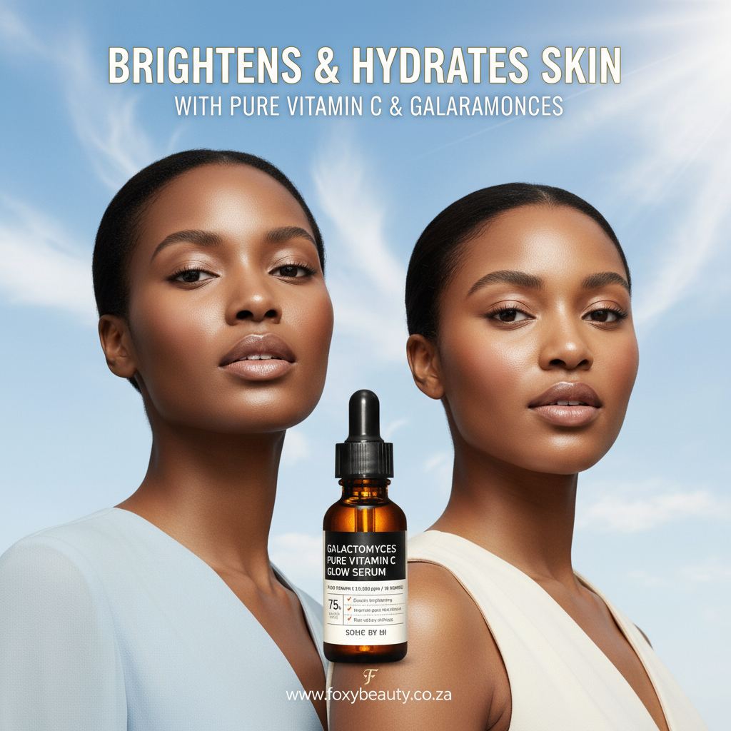 Some By Mi Galactomyces Pure Vitamin C Glow Serum — South Africa visual with glowing skin and premium product focus