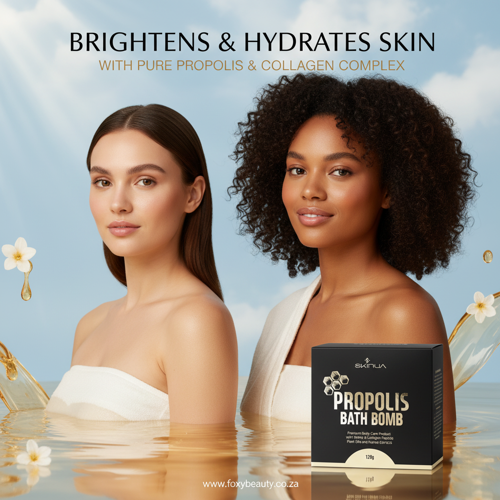 Skinua Propolis Bath Bomb — South Africa; brightening and hydrating bath visual
