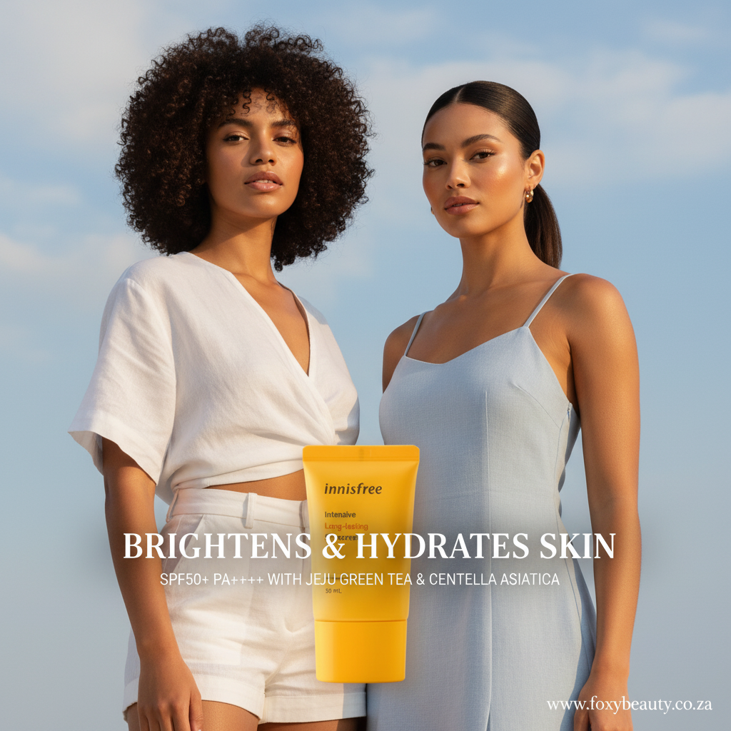 Innisfree Intensive Long Lasting Sunscreen SPF50+ PA++++ — South Africa lifestyle visual with product