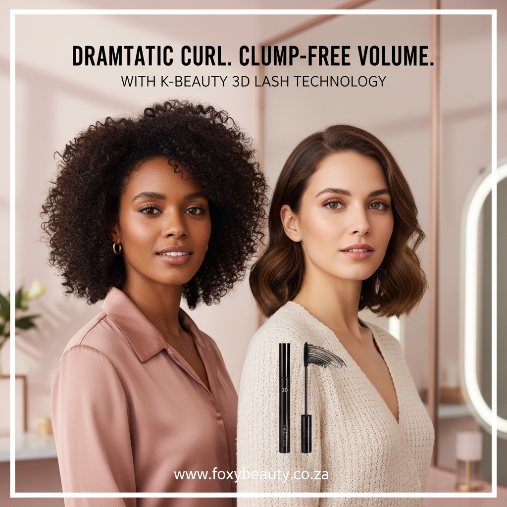 Missha 3D Mascara — South Africa; dramatic curl and clump-free volume visual