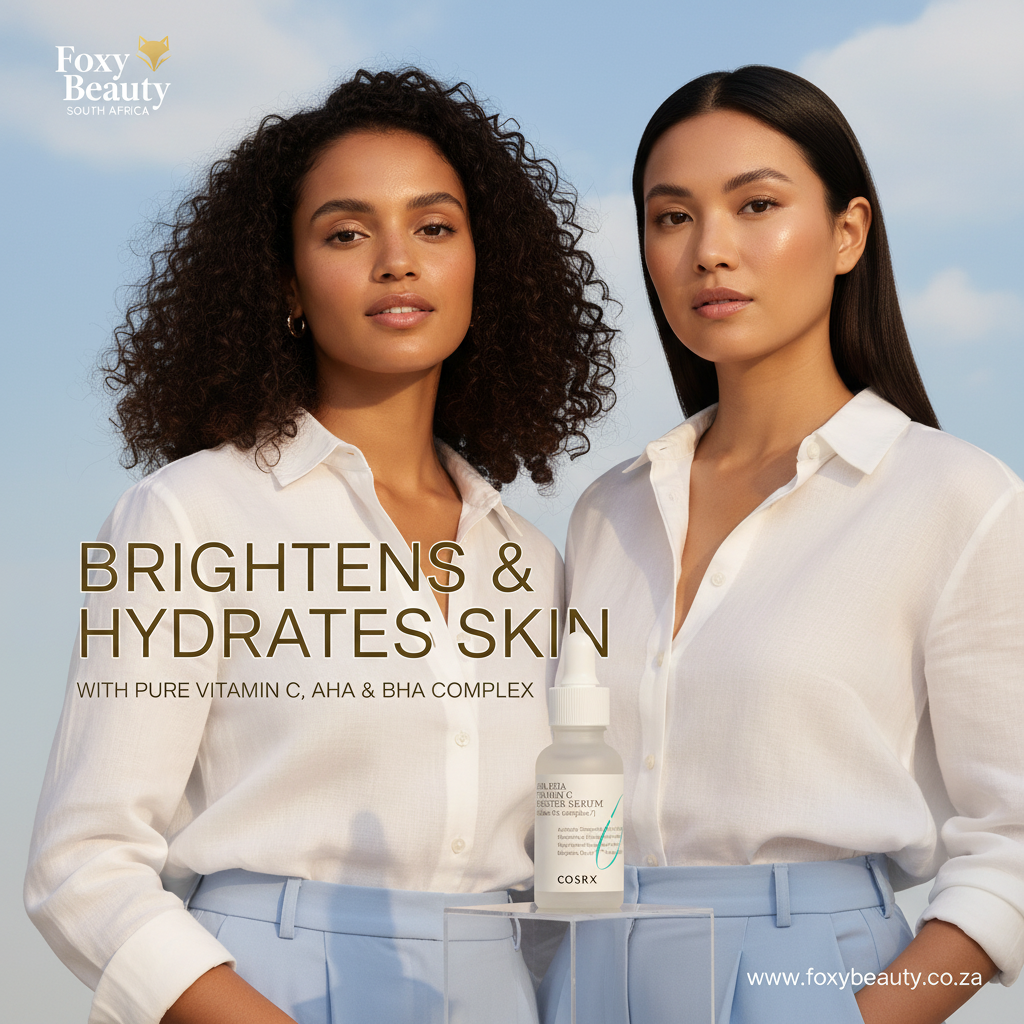 Foxy Beauty South Africa visual promoting COSRX Refresh AHA BHA Vitamin C Booster Serum 30ml