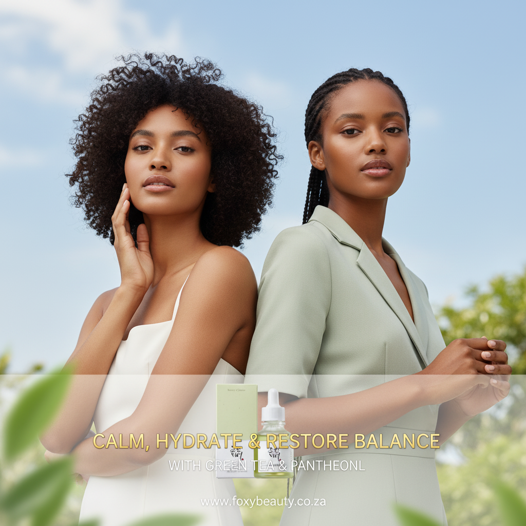 Beauty of Joseon Calming Serum Green Tea & Panthenol — lifestyle visual for Foxy Beauty South Africa