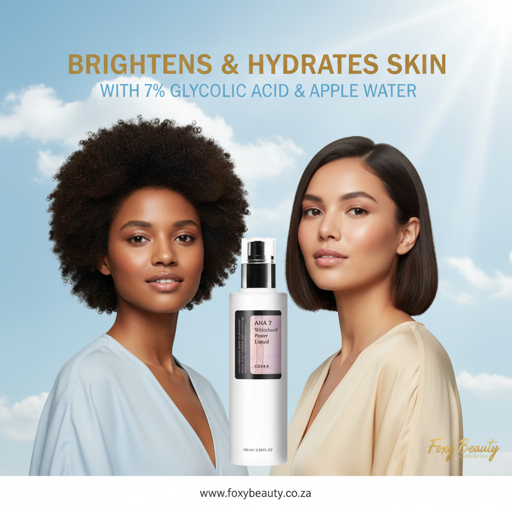 COSRX AHA 7 Whitehead Power Liquid 100ml — South Africa visual; brightens and hydrates with 7% glycolic acid and apple water