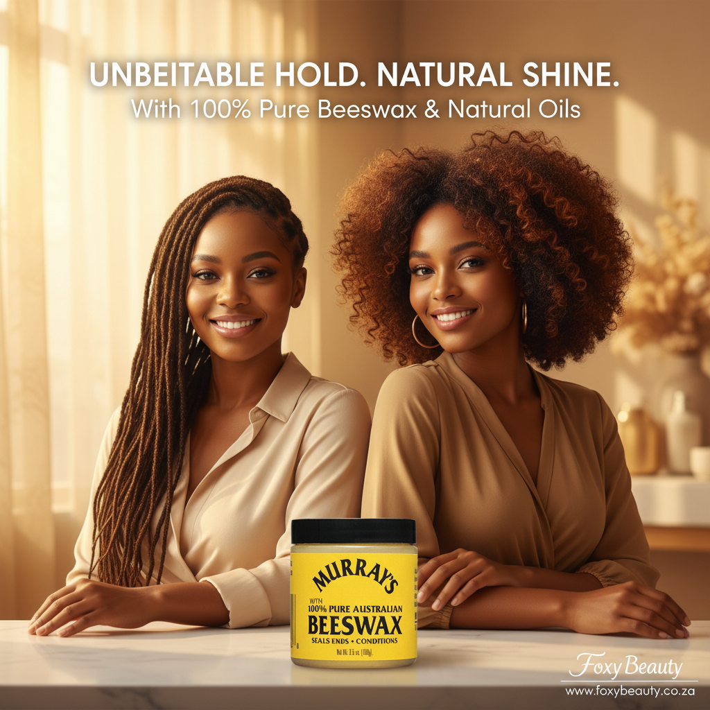 Murray’s yellow beeswax 4 oz tin for styling braids, locs, and edges