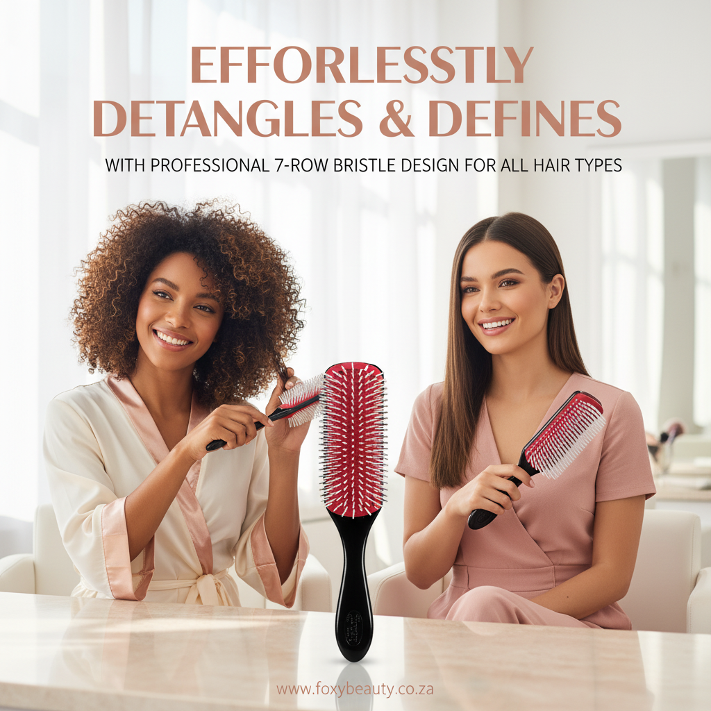 Detangling hairbrush for everyday styling and curl definition