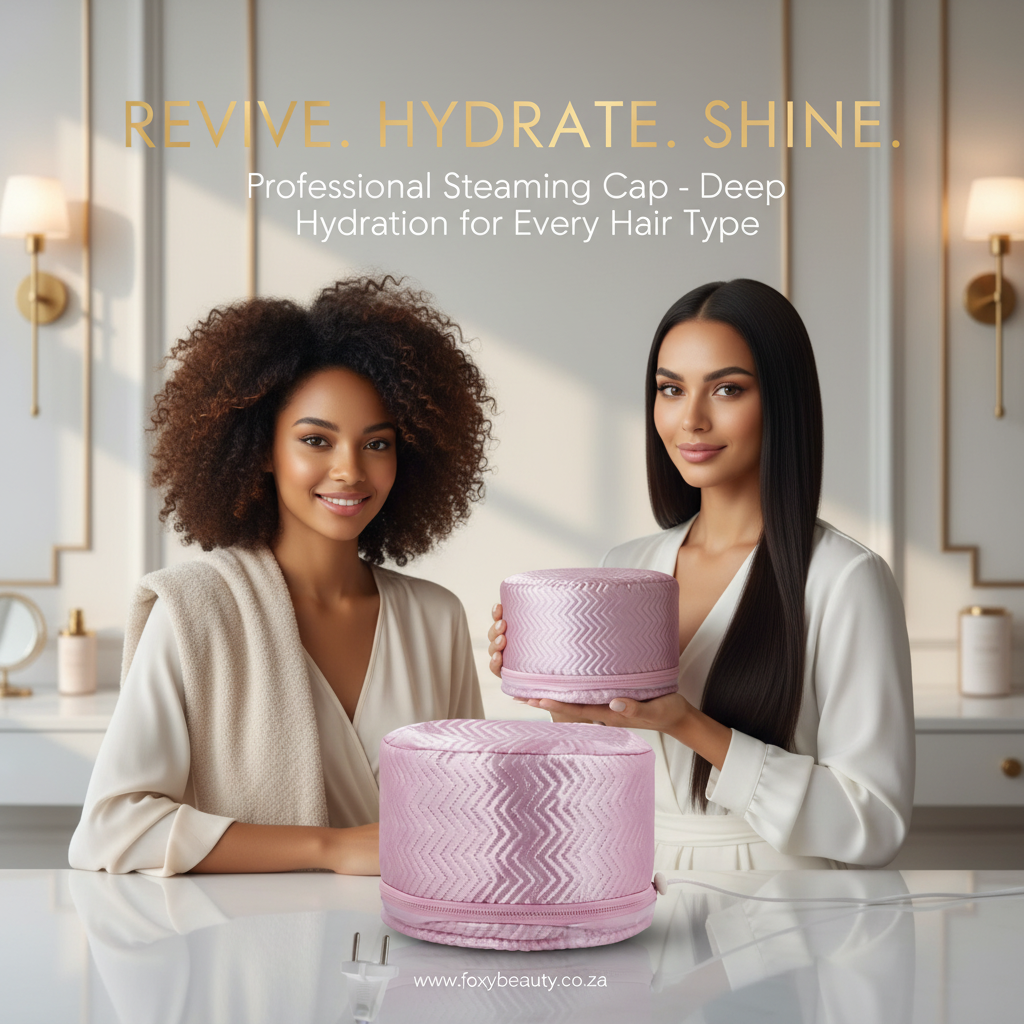 Electric hair steaming cap for deep conditioning at home