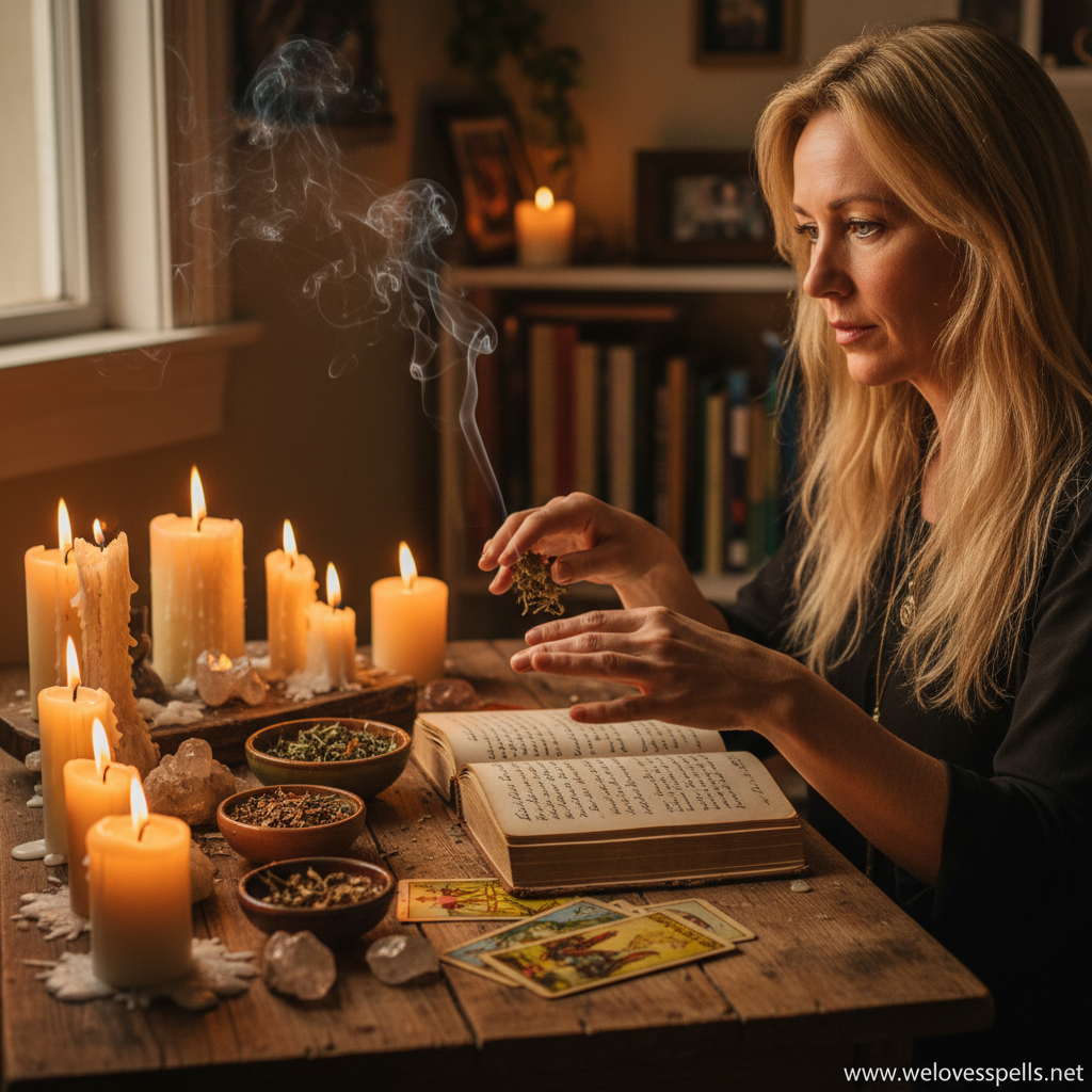 Call Me Now Spell ritual photo from We Love Spells, focused on opening voice communication