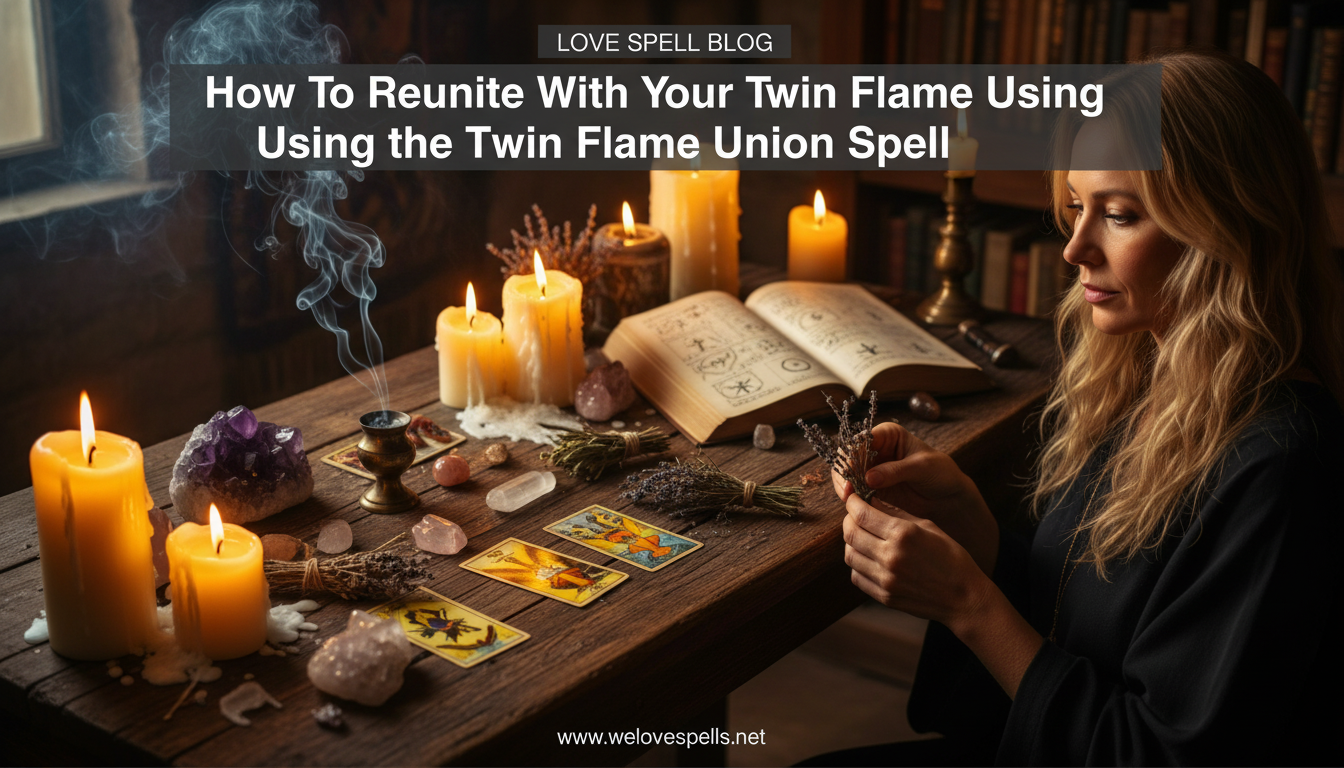Twin Flame Union Spell ritual altar