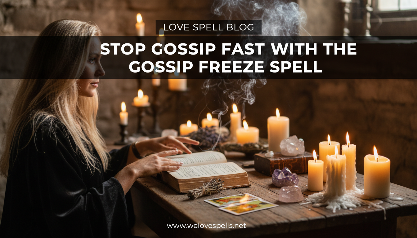 Gossip Freeze Spell Ritual Candle Set