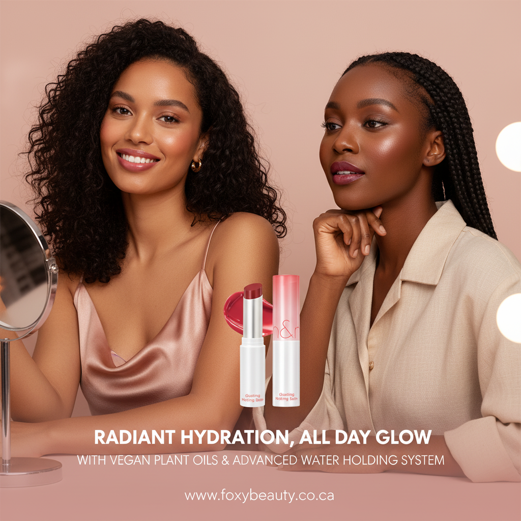 Romand Glasting Melting Balm in Hippie Berry with glossy finish