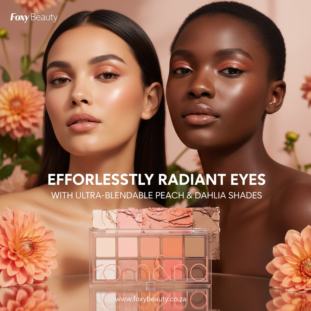 Romand Peach Dahlia Garden eyeshadow palette in peachy-neutral tones