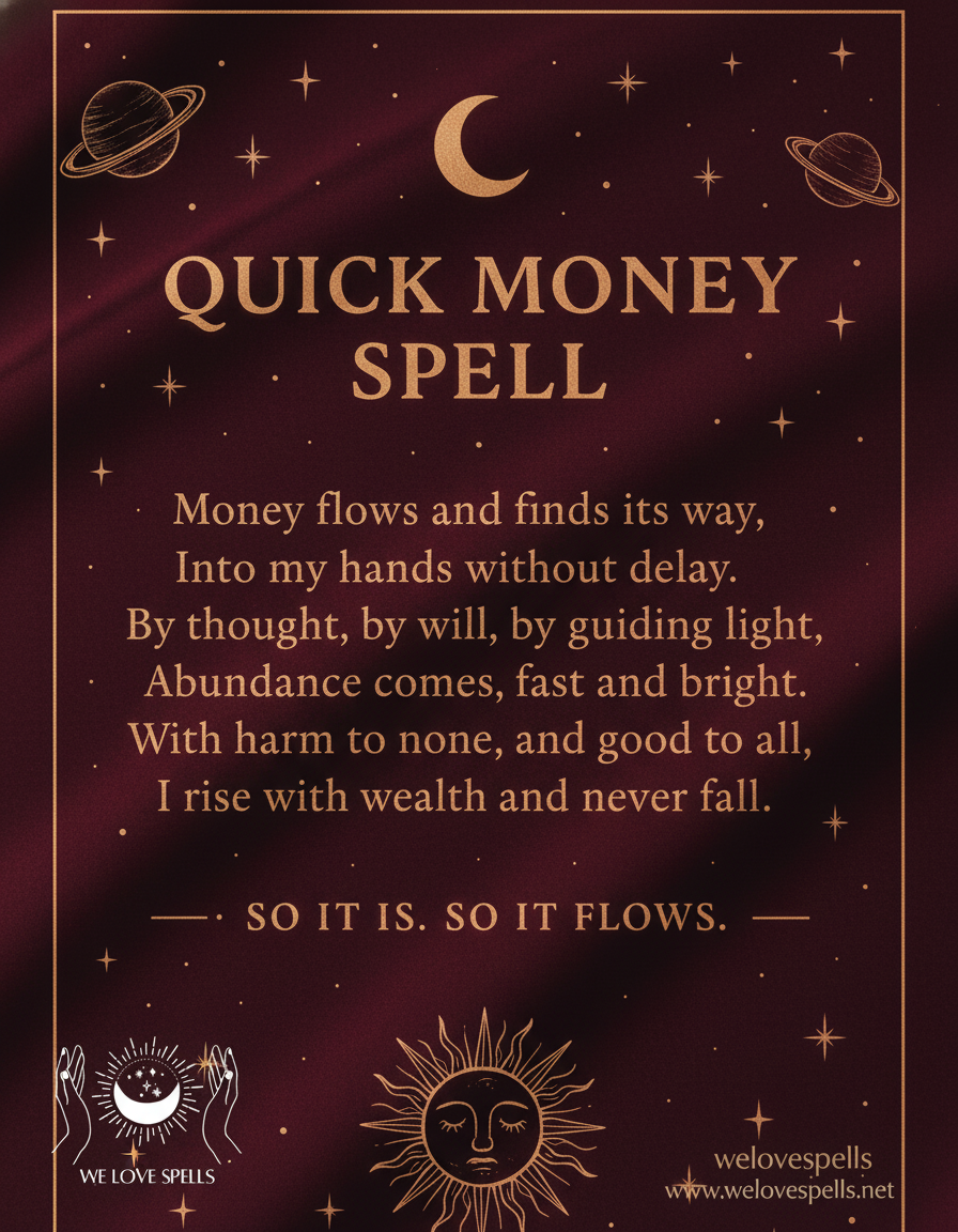 Quick Money Spell Ritual for Fast Cash and Prosperity