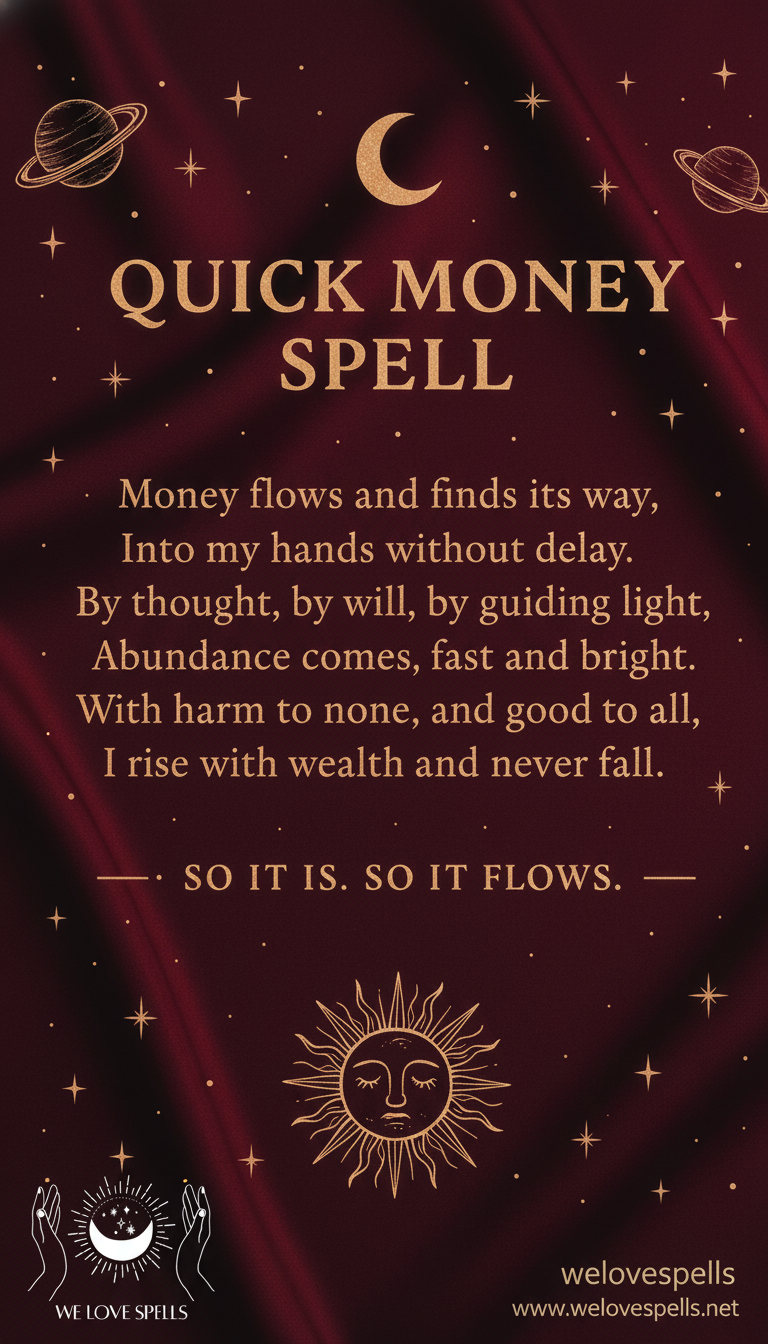 Manifesting Money Spell Candle Circle for Quick Cash