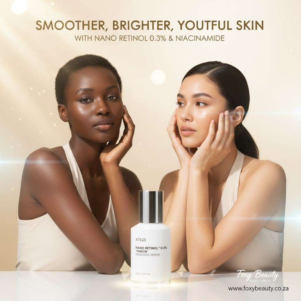 Anua Nano Retinol 0.3 and Niacin Renewing Serum bottle close-up