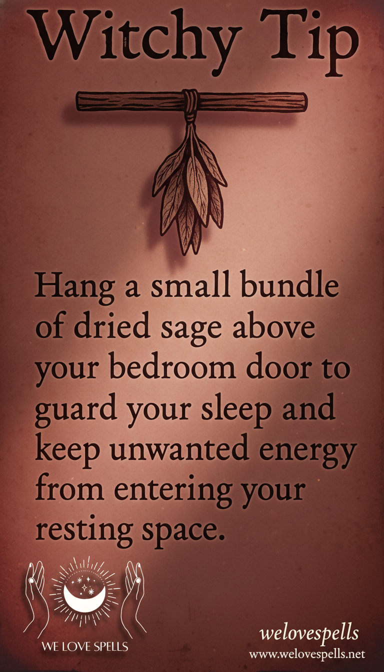 Witch performing crystal energy spell for inner strength