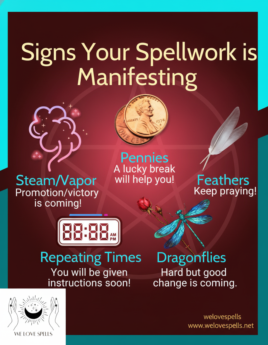 spiritual signs of spell manifestation - image of light and energy rising