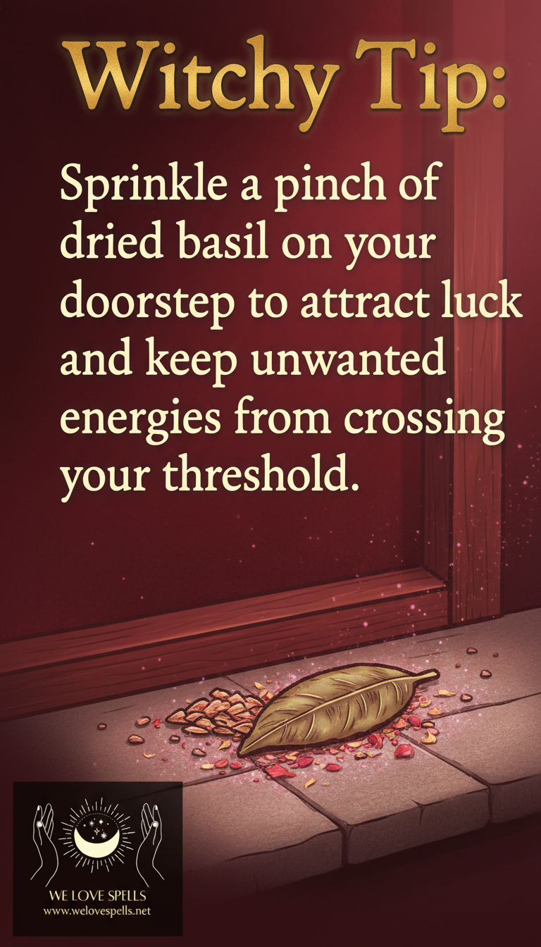 Witch holding a crystal while meditating