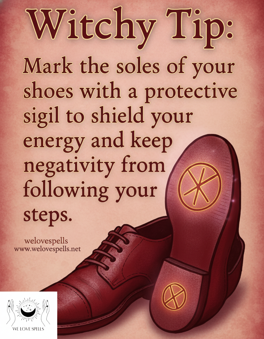 Witch performing daily energy magic ritual with crystals and candles