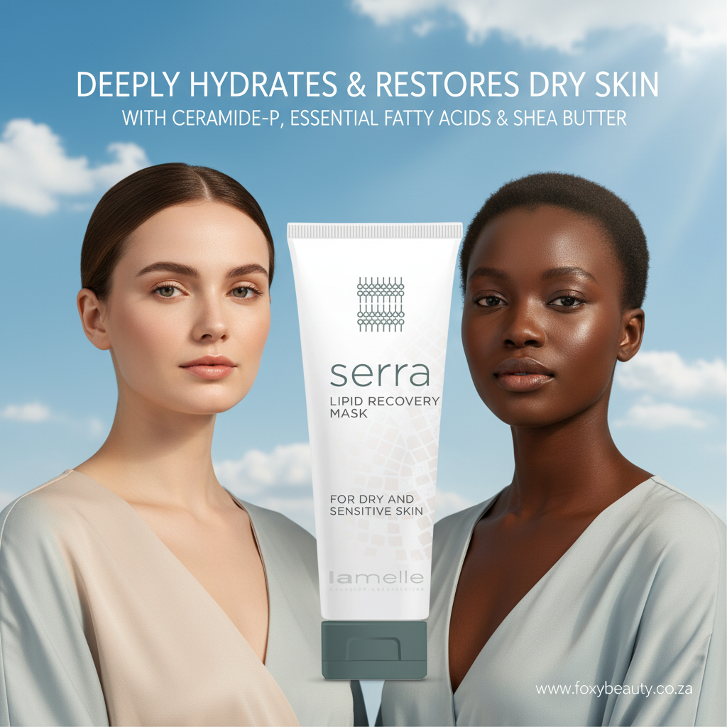 Lamelle Serra Lipid Recovery Mask product jar on white background