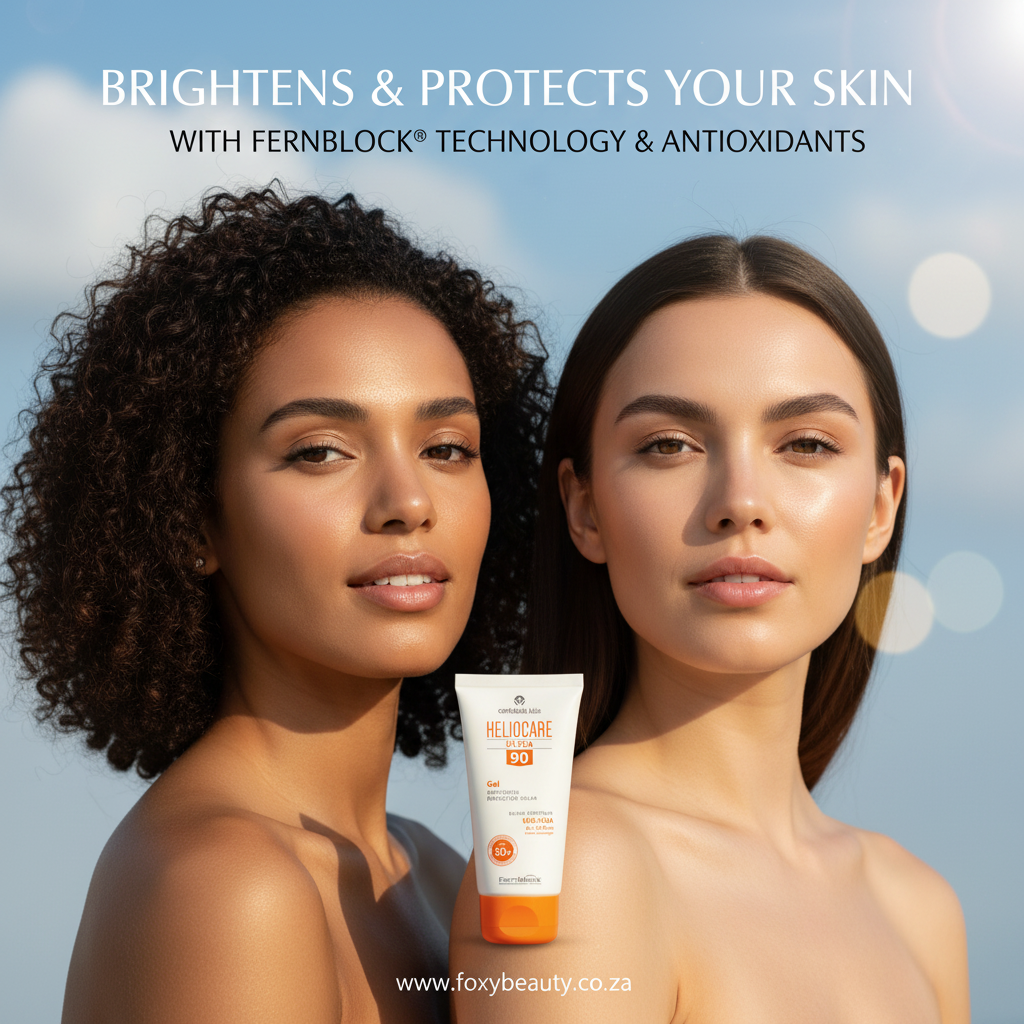 Heliocare Ultra 90 Gel SPF50+ packaging and product gel texture