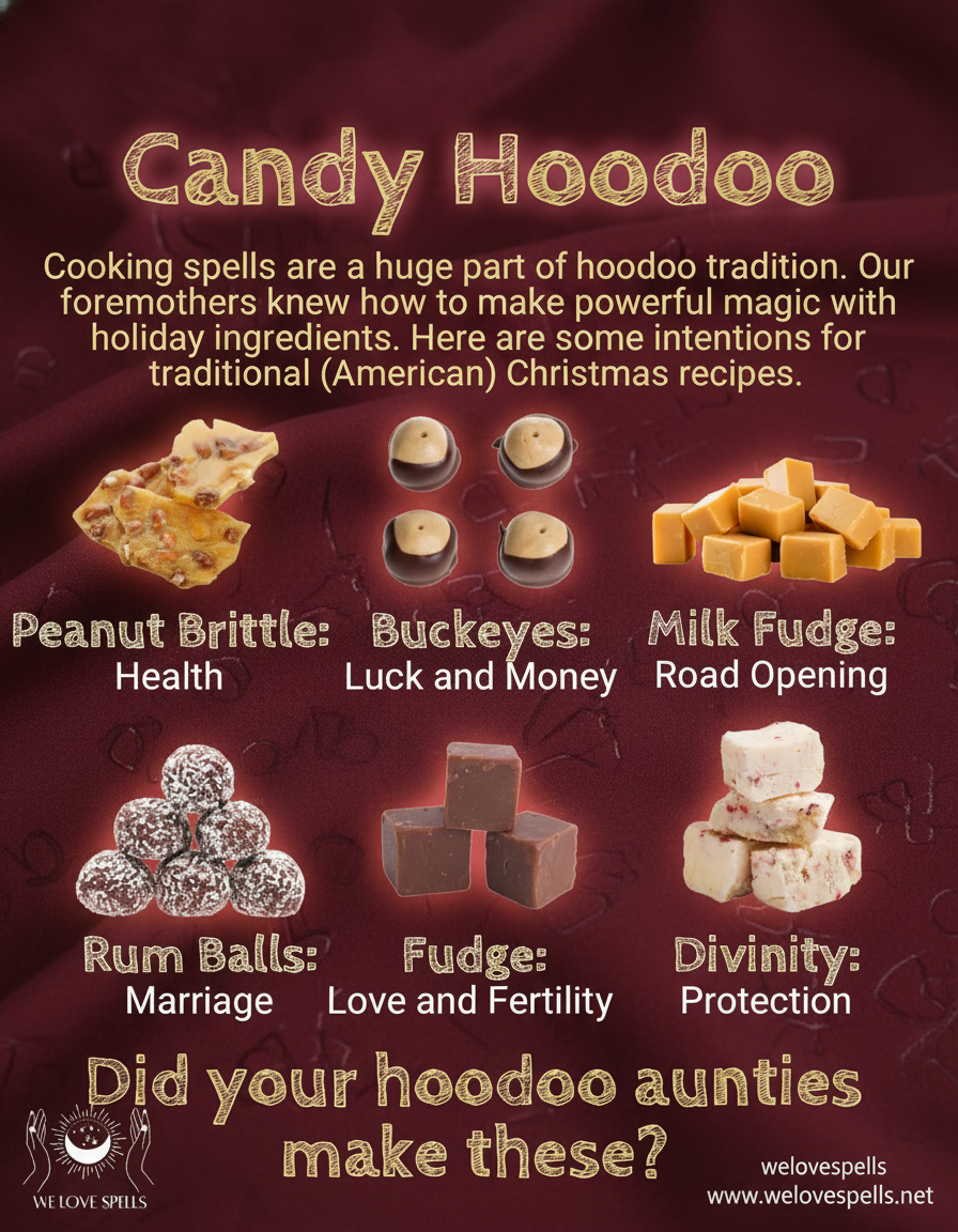 Hoodoo holiday candy traditions - magical sweets of protection, love, and prosperity
