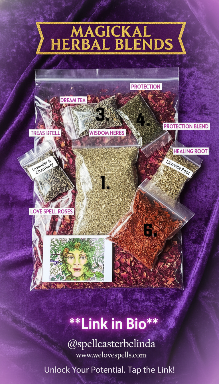 Hands holding fresh herbs and crystal bowl for ritual work