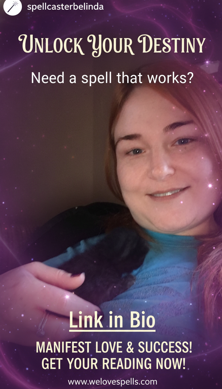 Luna’s magical black kitten resting among crystals