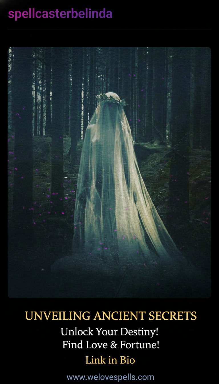 Witch meditating under full moon with candles