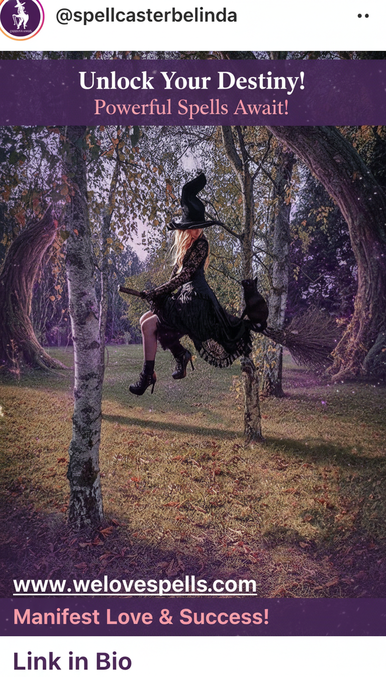 Witch riding under moon Samhain countdown ritual