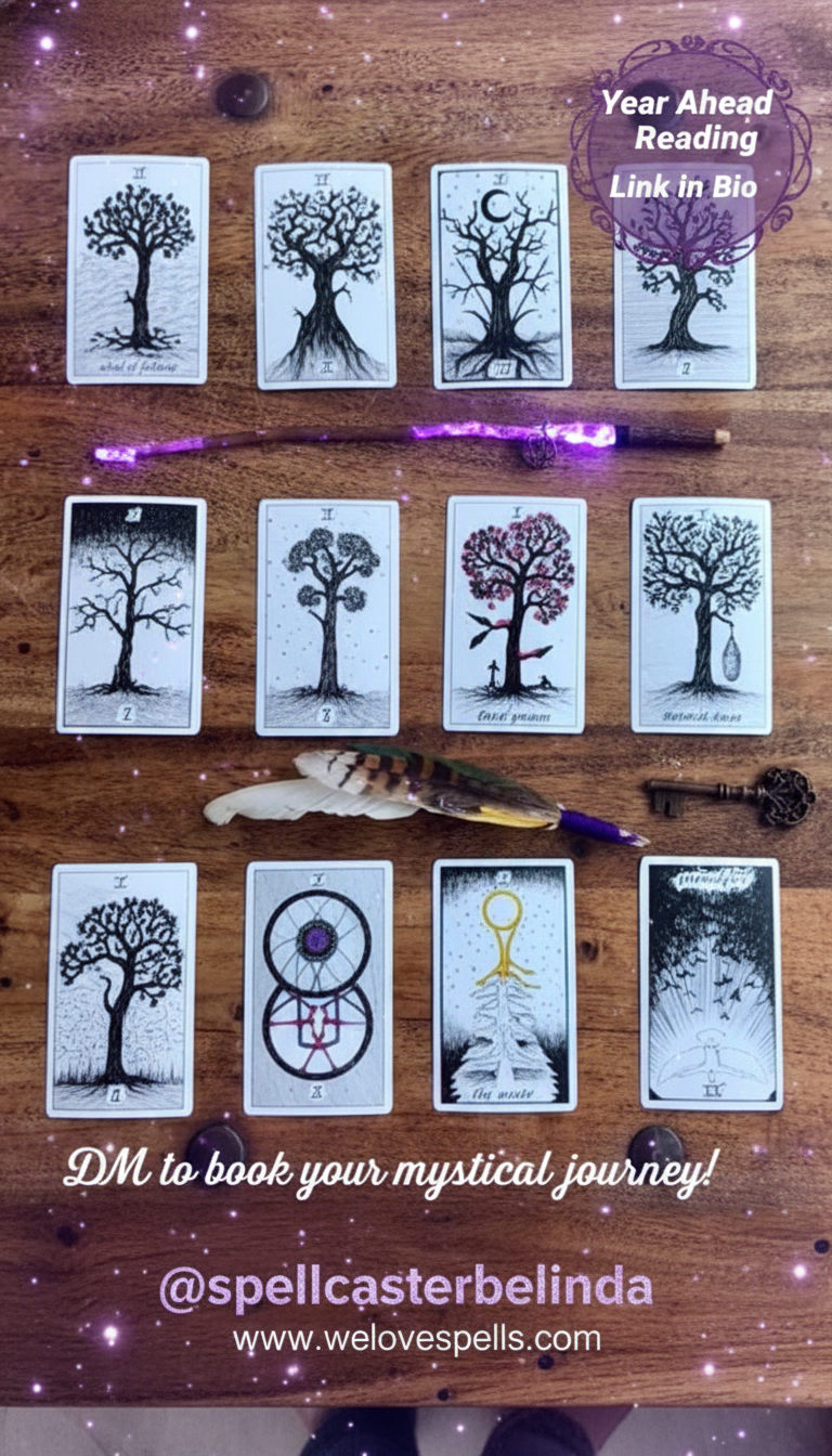 Tarot reading spread for the Witches’ New Year